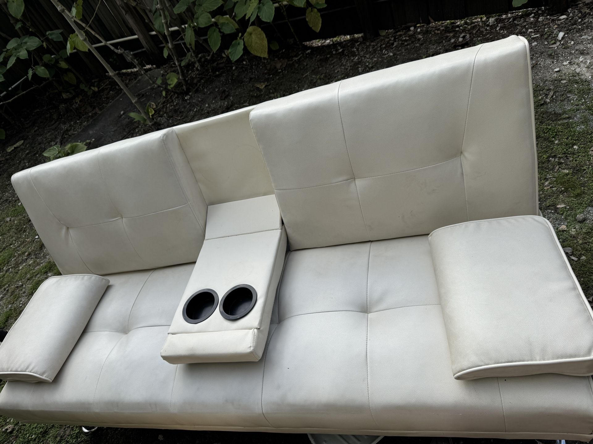 White slim Sleeper Couch