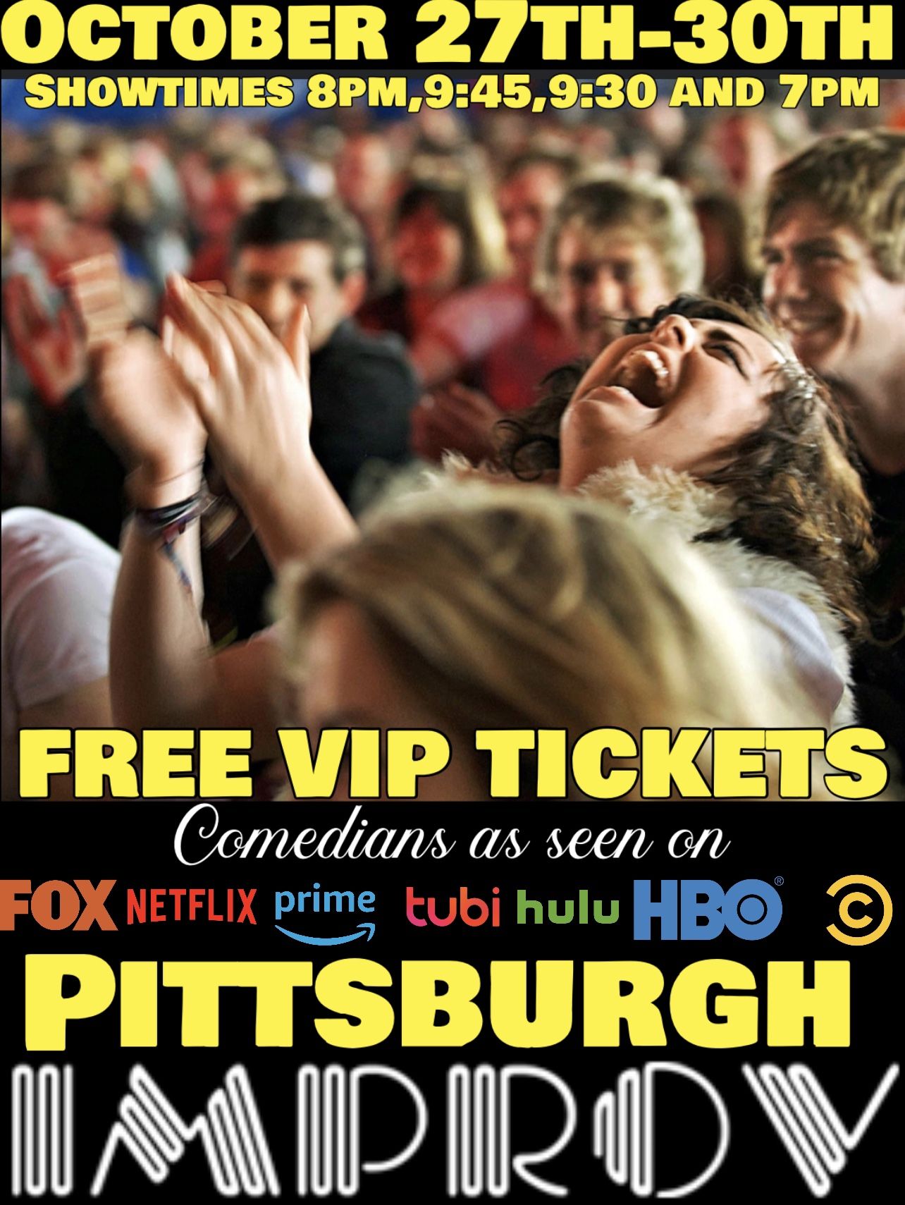 FREE VIP TICKETS TO THE PITTSBURGH IMPROV