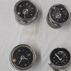 Vintage Car Auto Clocks Volvo Chevy Plymouth Lot Of 4 