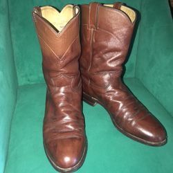NUSTIN LEATHER COWBOY BOOTS 9