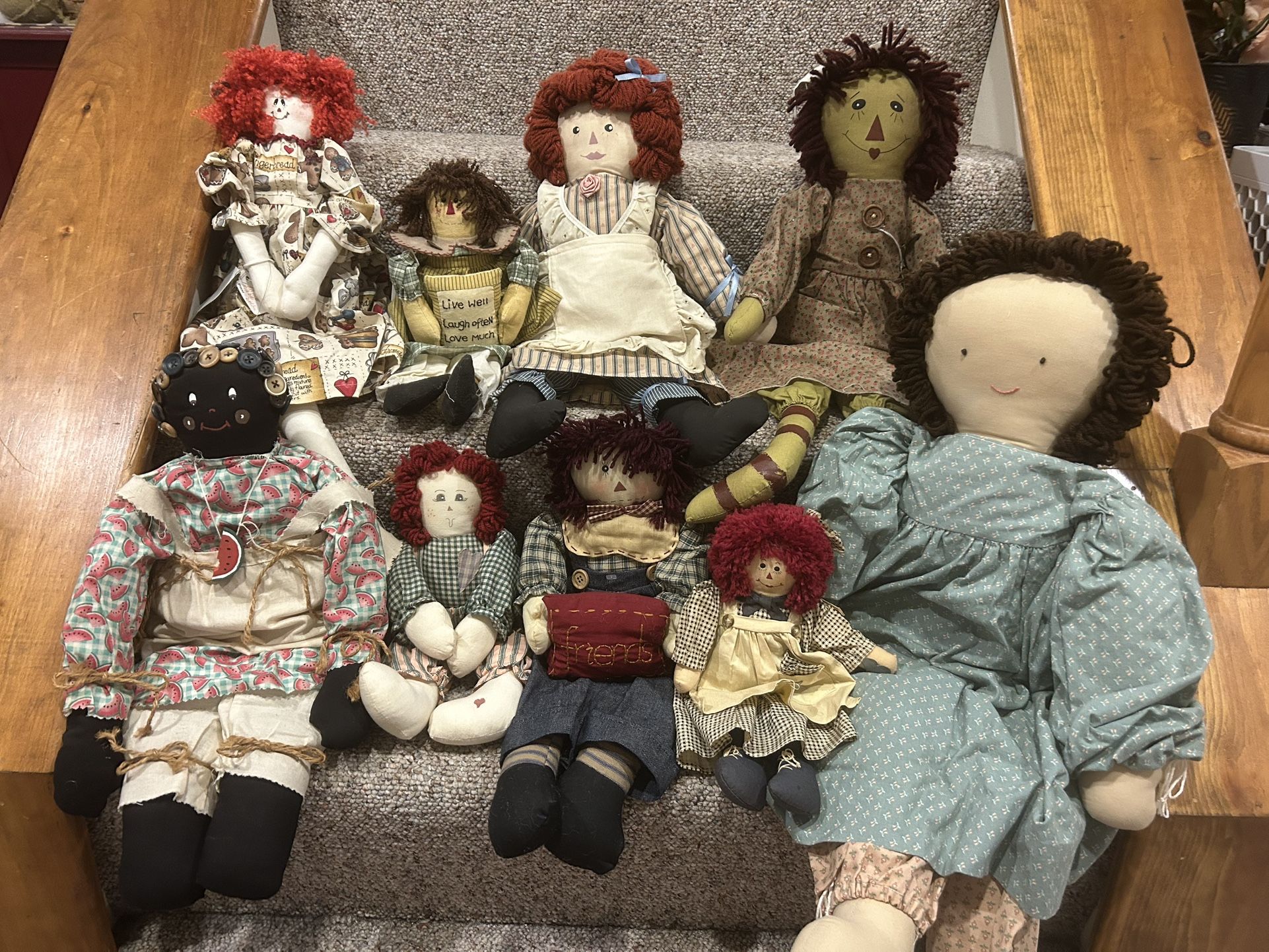 Group of Rag Dolls