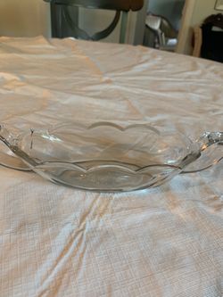 Vintage Pressed Glass relish dish Krystol Patterncelery