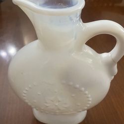 Jarron Antiguo Vodrio Blanco 9” In.