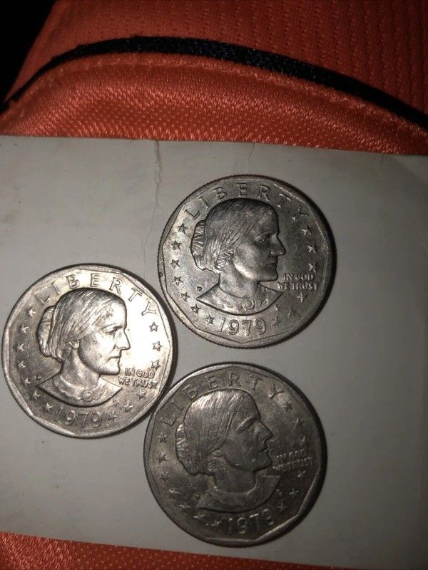 3 Rare 1979 Susan B Anthony FG Coins 2 P Mints And 1 D