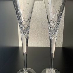 Waterford Happy Celebrations Crystal Flute Glasses