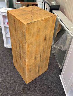 New Wood Look Square Column End Table
