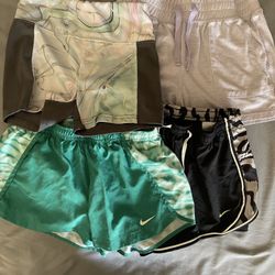 Girls mixed lot of athletic shorts size M. Nike, CJX , 90 Degrees