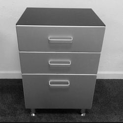 Silver Grey Storage Shop Garage Cabinet Or Side End Table Nightstand