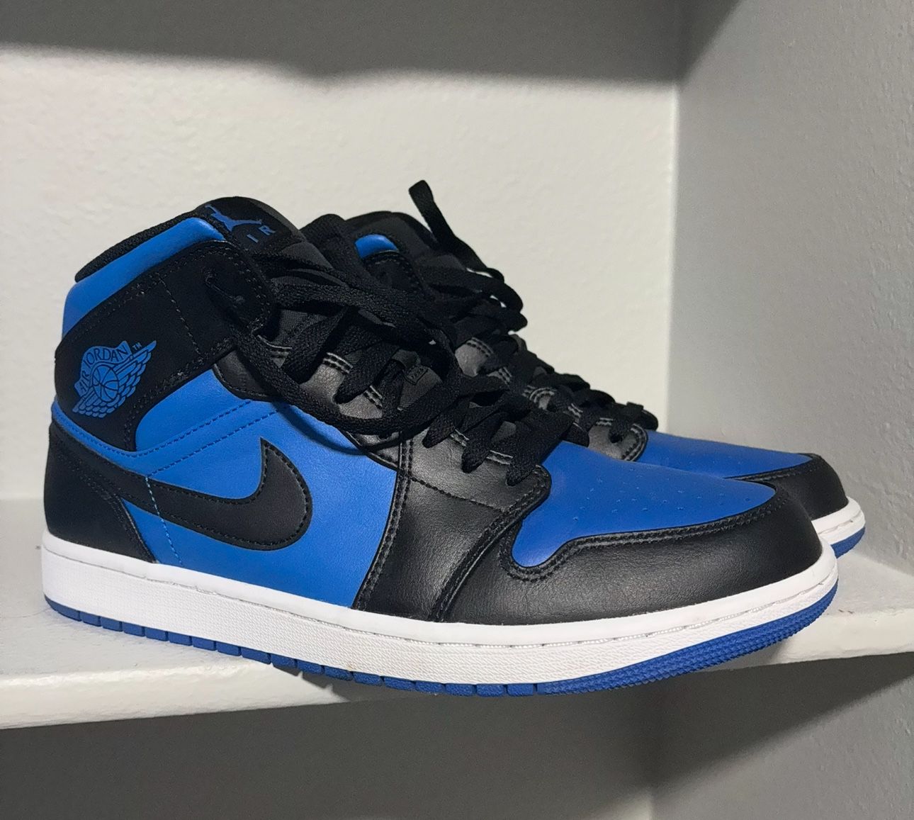 Jordan 1 Mid Black Royal Blue