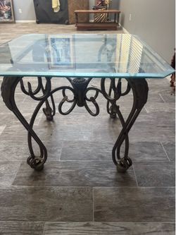 Glass top coffee table