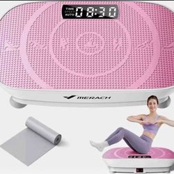 MERACH Vibration Plate Exercise Machine, Vibration Plate with Real-Time Calorie Tracking on LED Display, Vibrating Plate Exercise Machine for Women Me
