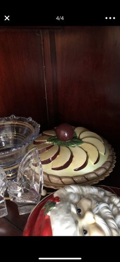 Pie keeper ceramic apple bake pan plate