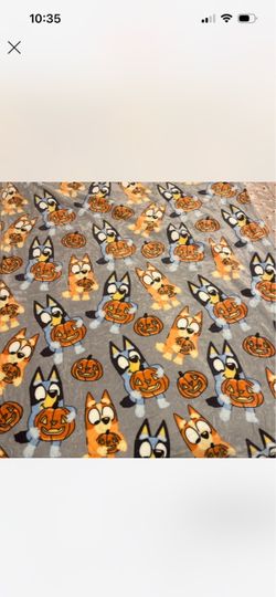 Bluey Halloween Fleece Throw Blanket