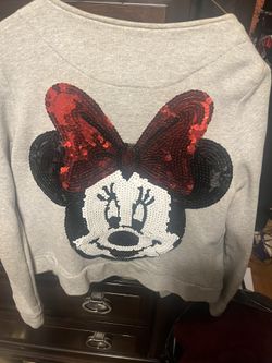 Gray sparkly Mickey /Minnie mouse jacket 