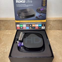 Roku Ultra 4K/HD/HDR Streaming Media Player with Headphones 
