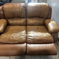 Leather recliner Love Seat 