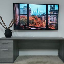 Executive Desk with Filing Cabinet