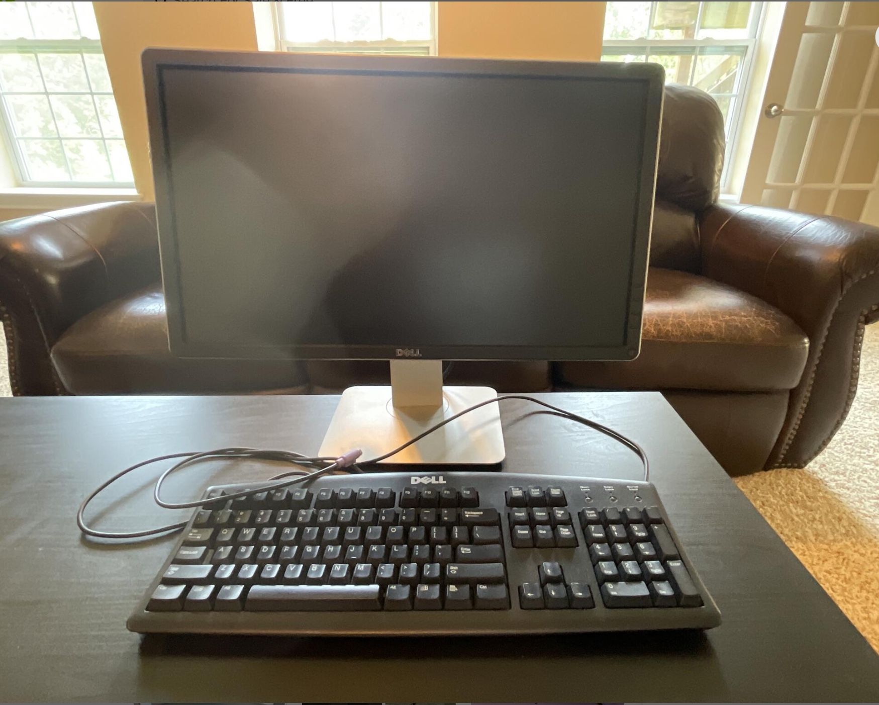 23” Dell Monitor And Keyboard 