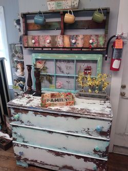 Chippy distressed vintage dresser