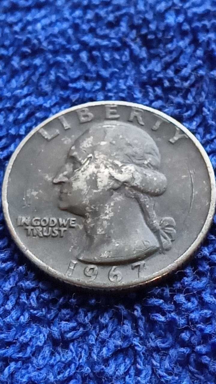 1967 WASHINGTON QUARTER IMPROPERLY ANNEALED PLANCHET ERROR