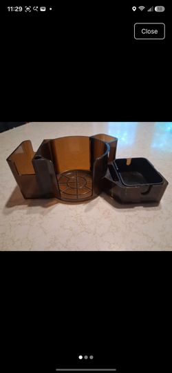 Vintage / retro plastic super coaster desk organizer