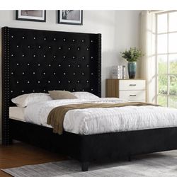 Brand New Black Queen Size 6foot Bed Frame With New Mattress/Fast Delivery 
