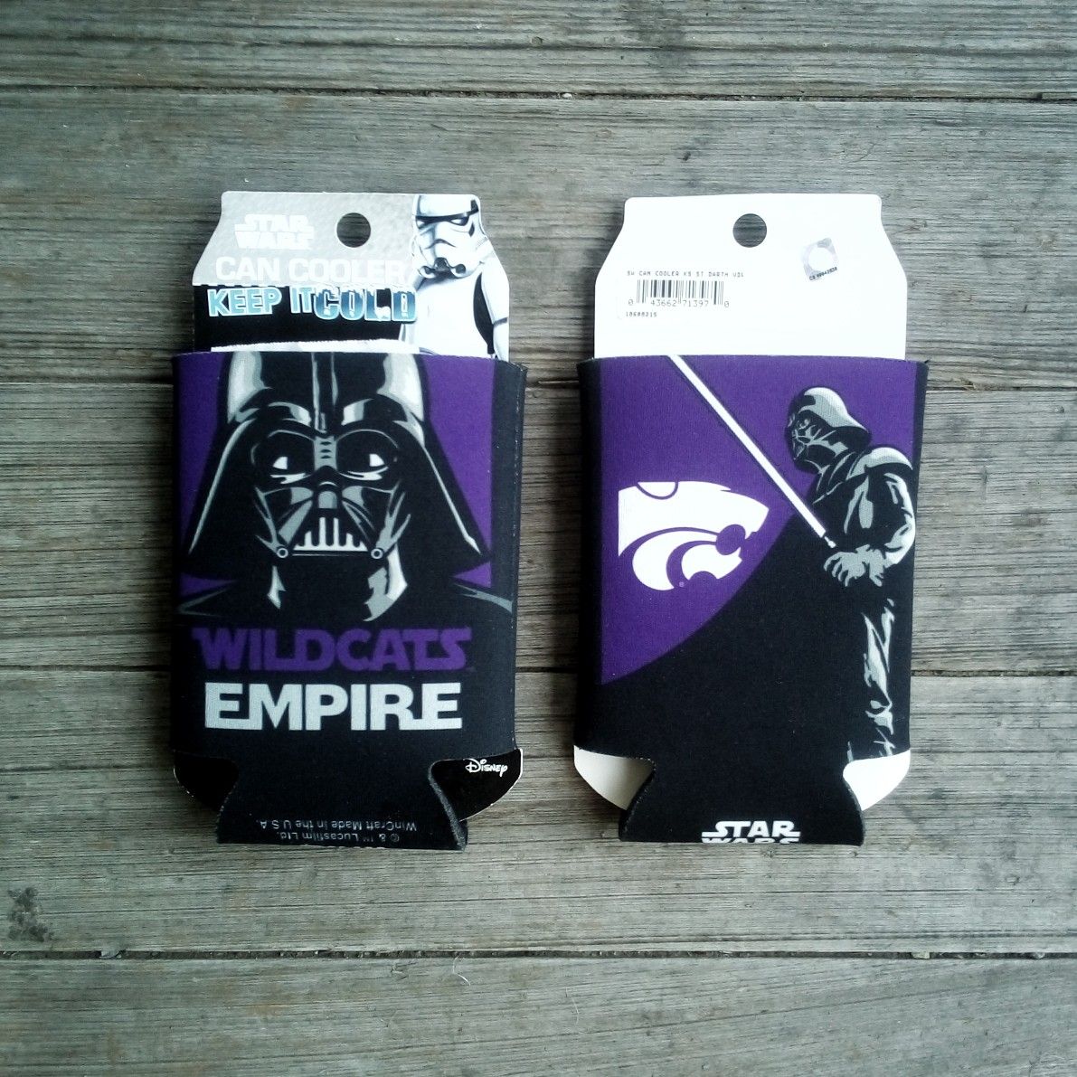 Star Wars Kansas State Wildcats Can Coolers Can Koozies Set Of 2 New