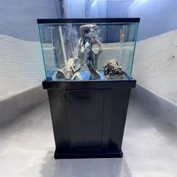 Fish Tank Aquarium with Stand & Decorations