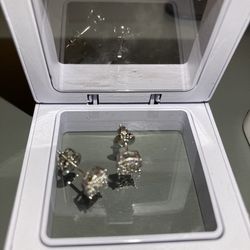 Moissanite stud earrings