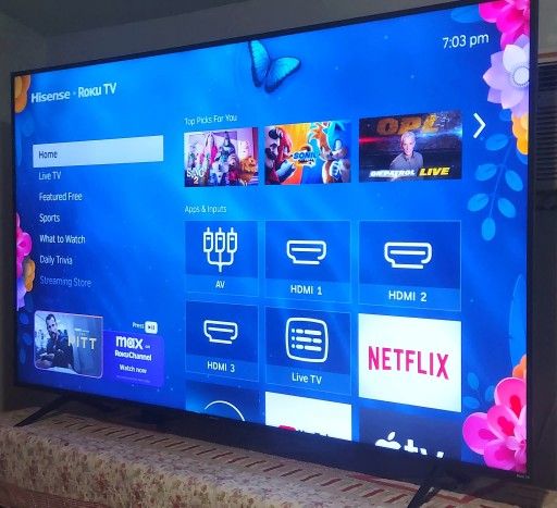 SMART  TV   HISENSE   75"  4K  ROKU   LED  HDR   DOLBY   VISION   FULL  UHD  2160p🛑 ( NEGOTIABLE  )  🛑FREE   DELIVERY 🛑