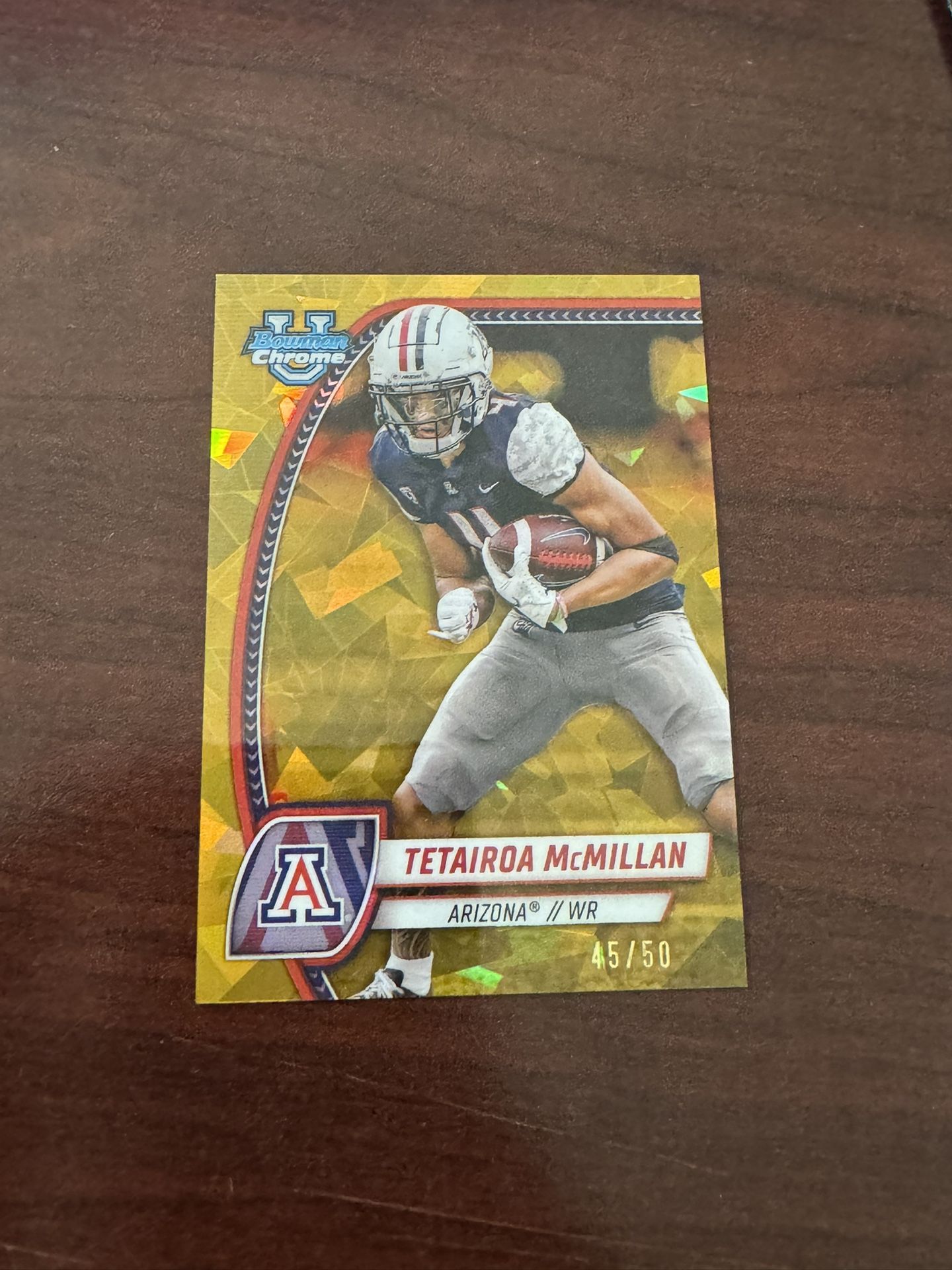 2024 Bowman U Chrome Sapphire Edition Gold /50 Tetairoa McMillan #170