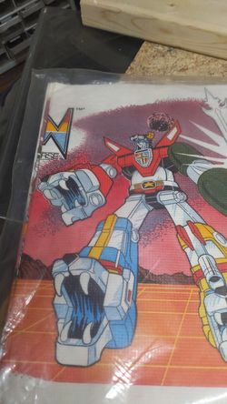 Vintage Voltron tablecloth paper