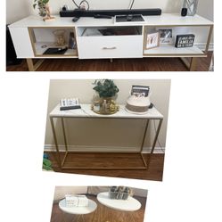 Mesas de TV ,mesa de Recibidor,2 Mesas De Centro 