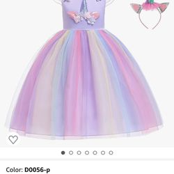 Brand New Unicorn Dress For Girls 