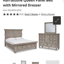 Ashley Furniture Bedroom Set + 2 Nightstands W/charger 