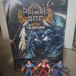 DC Primal Age The Bat Cave And Figures He-man