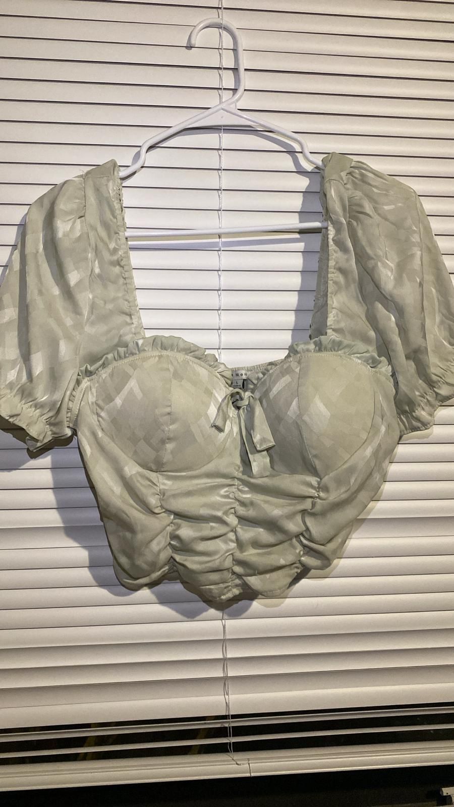 corset green top size L $2