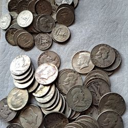 TOTAL OF $41.75 FACE OF MIXED 90% JUNK FULL DATES SILVER** PRICE IS FIRM!!
