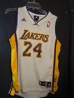 Vintage Adidas Los Angeles Lakers Kobe Bryant 24 Men L White Swingman Jersey