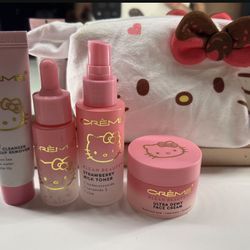 Hello Kitty Mini Skin Care And Pouch 