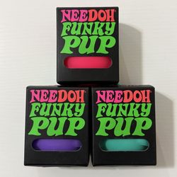 Needoh Funky Pup Pink Teal Purple