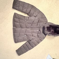 Calvin Klein Puffer Coat w/ Faux Fur Lined Hood (Size L)