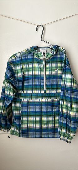 Champion Mens Stadium Packable Jacket Off The Grid Ikat Plaid Medium