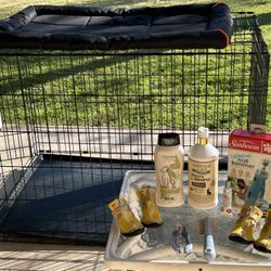 Dog bundle- XL Heavy Duty crate, Beds, Boots,  Care And Protection Products (Individually Priced As Indicated)… Please Read The Post