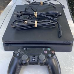 PS4 Slim 500gb With Connections And Controller