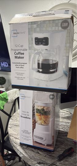 $15 for both!!Mainstays 12-Cup Programmable Coffee Maker