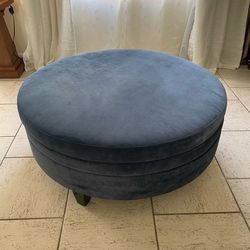 Large Velvet Ottoman (with storage)