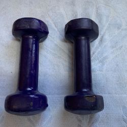 Blue Rubber Coated Hand Weights