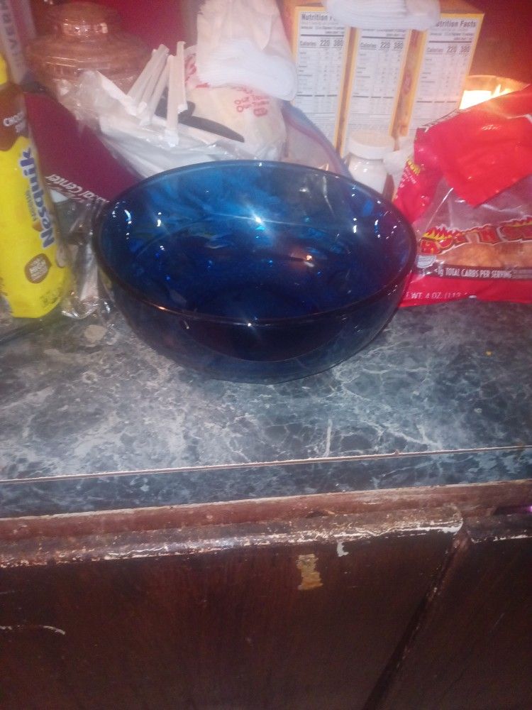 Tiara  Salad Bowl Dark Blue 9inch