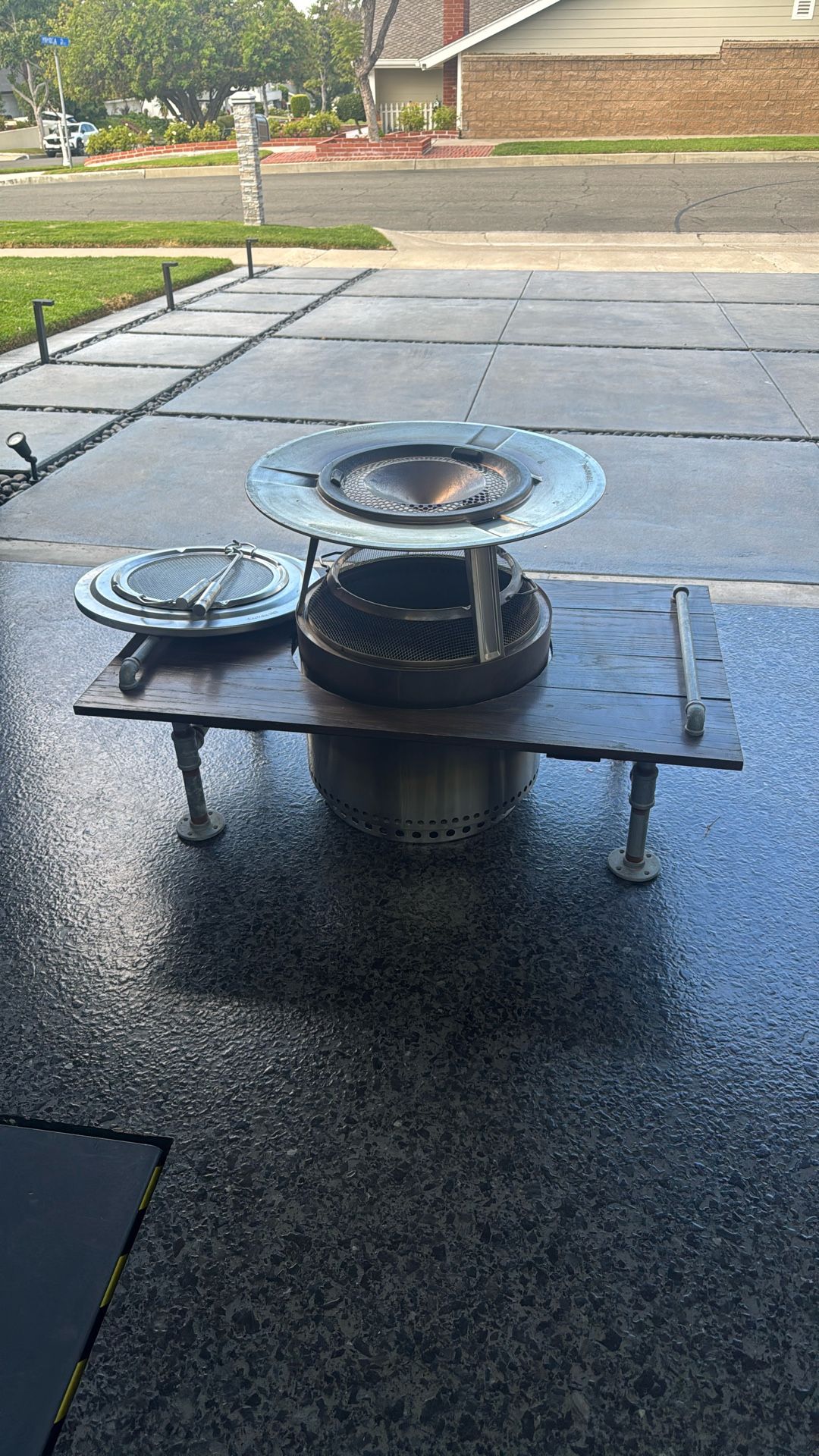 Solo Stove With Custom Table And Accessories. 